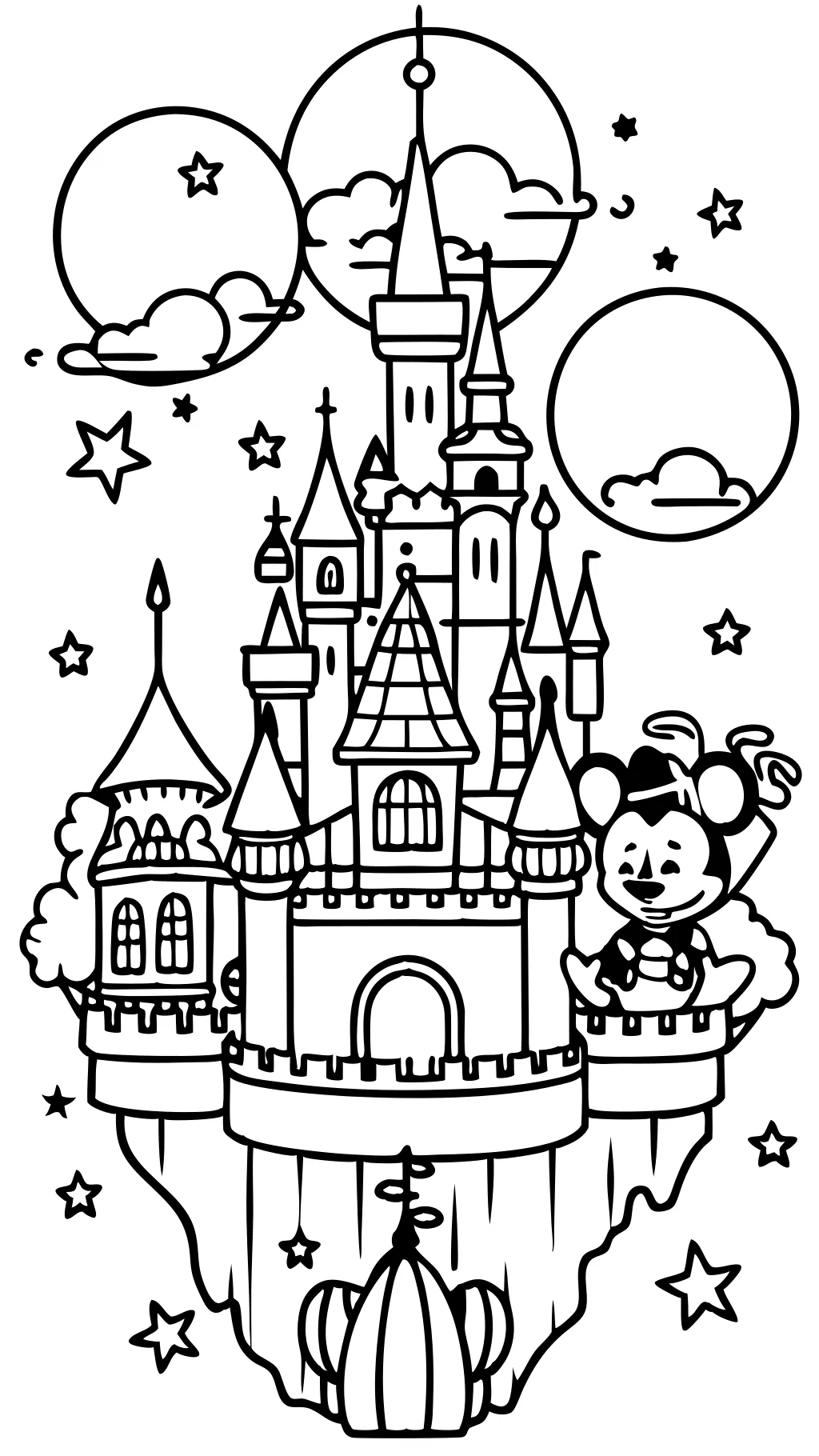 Página para colorear de Disneyland